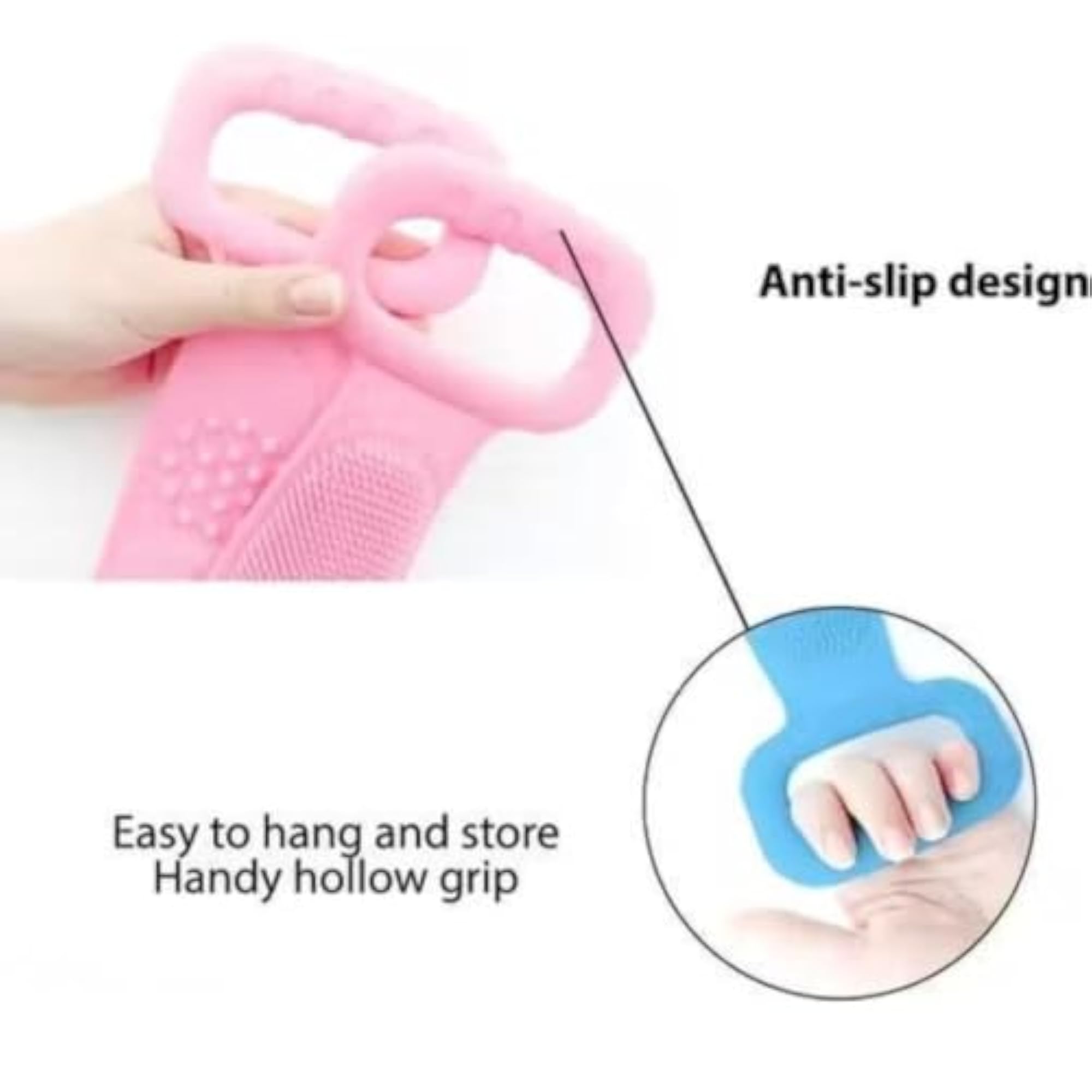 Silicone Body Back Scrubber Bath Brush for Dead Skin Removal